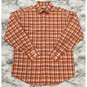 Alex‎ Cannon Rowayton CT Mens Shirt Size L Multicolor Plaid Long Sleeve Pocket